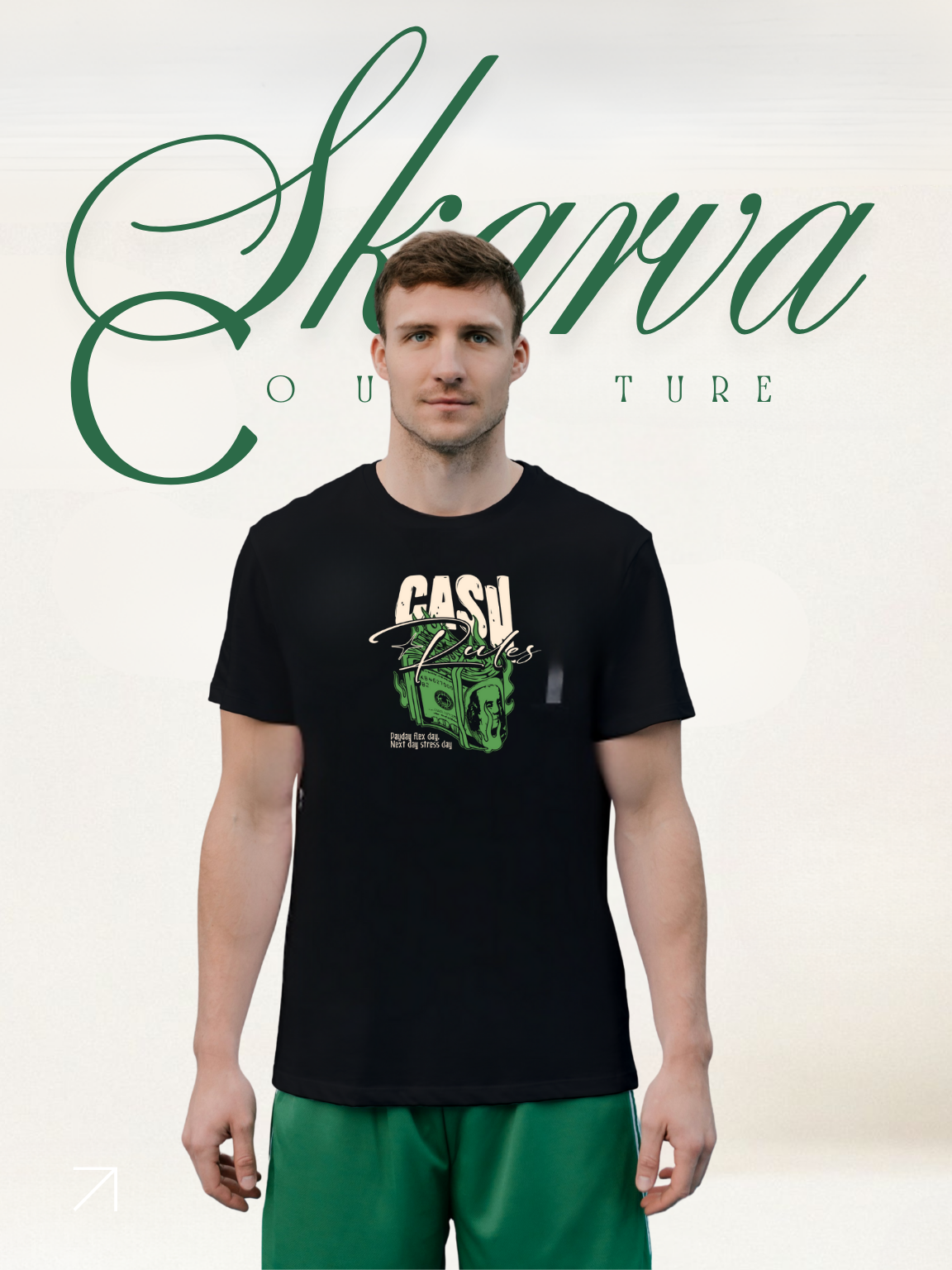 STOP THINKING START EARNING (Half sleeve round neck t-shirt)