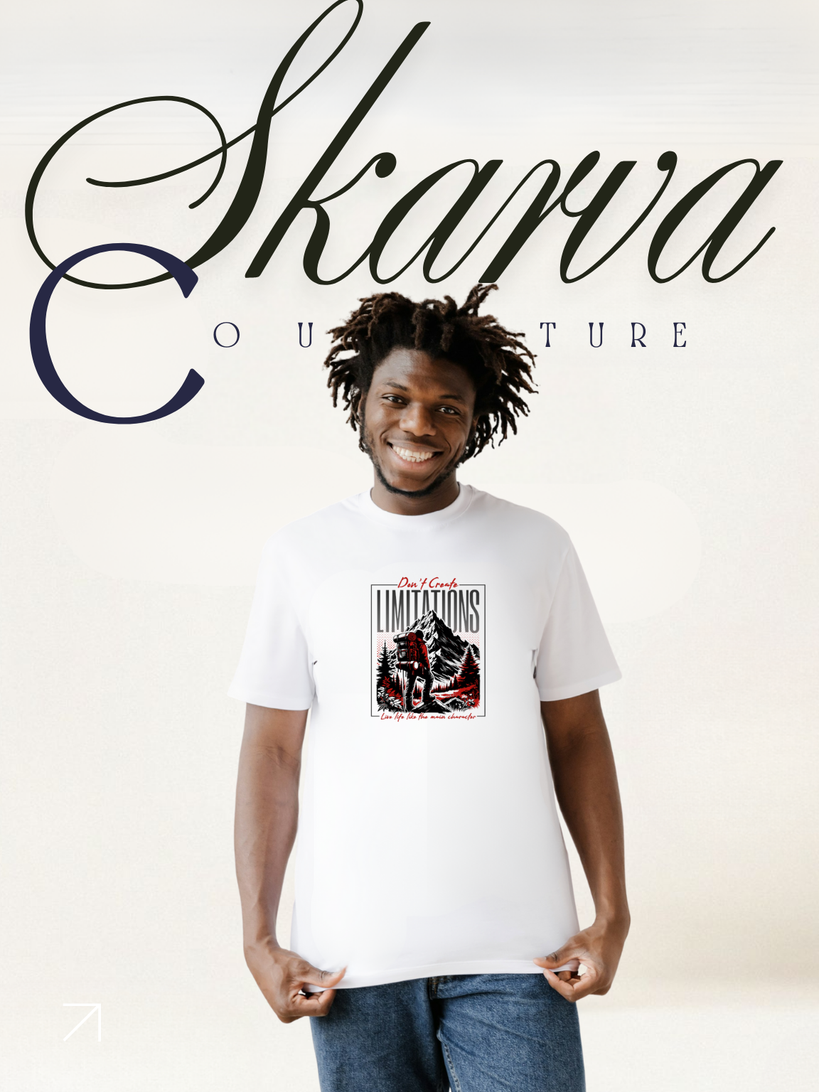 NO LIMITATIONS (Half sleeve round neck t-shirt)