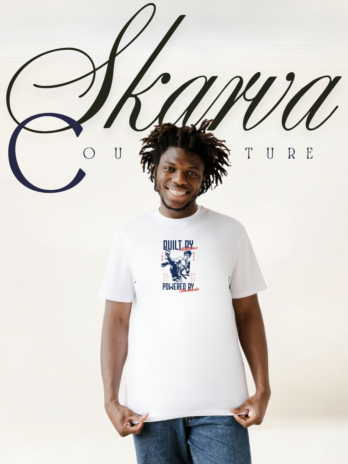 MISTAKES ARE THE ONLY MENTORS (Half sleeve round neck t-shirt)