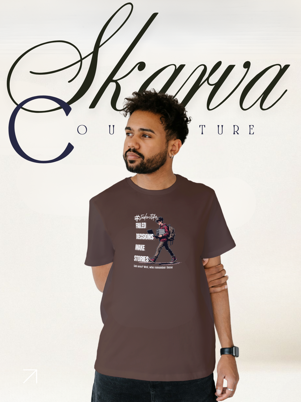 DARE TO FAIL (Half sleeve round neck t-shirt)