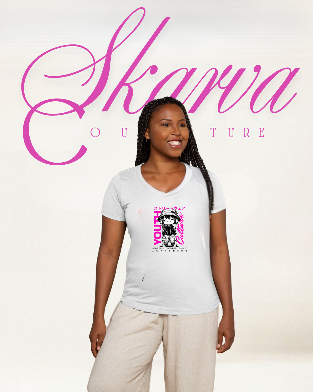 YOUTH CULTURE MANGA (Half sleeve round neck t-shirt)