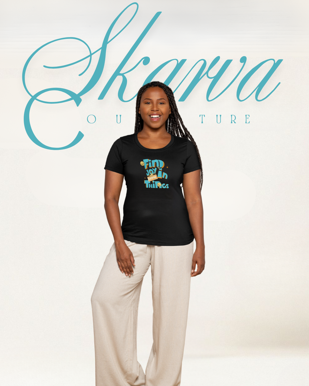 SIMPLE THINGS MAKE HAPPY (Half sleeve round neck t-shirt)