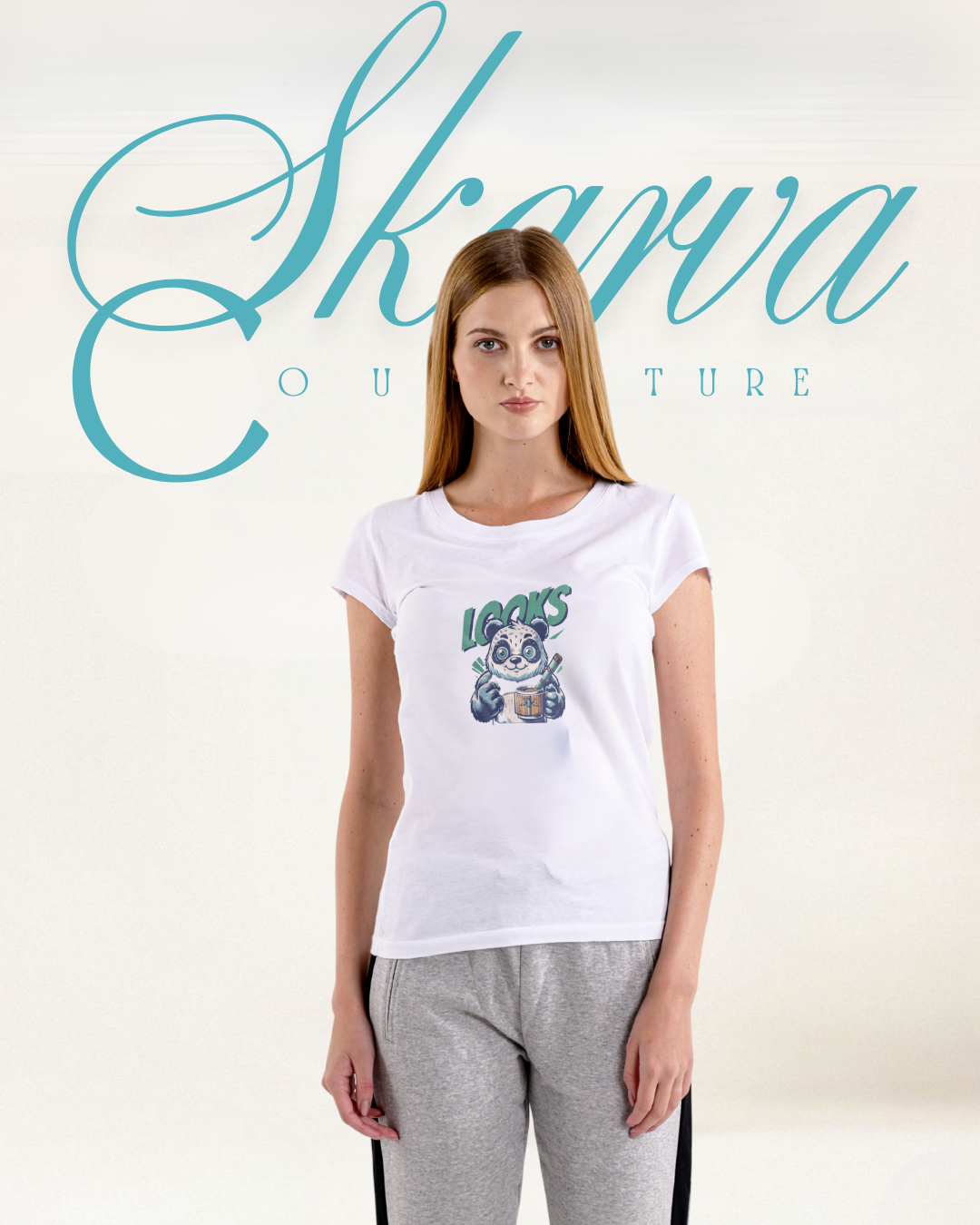 LOOKS DOSEN'T MATTER (Half sleeve round neck t-shirt)