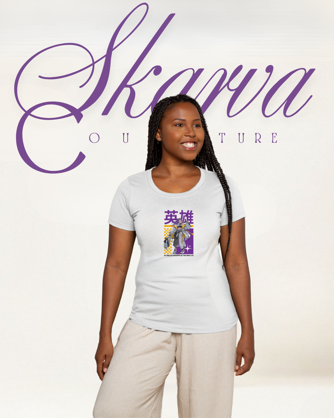 WOMEN CYBERPUNK (Half sleeve round neck t-shirt)