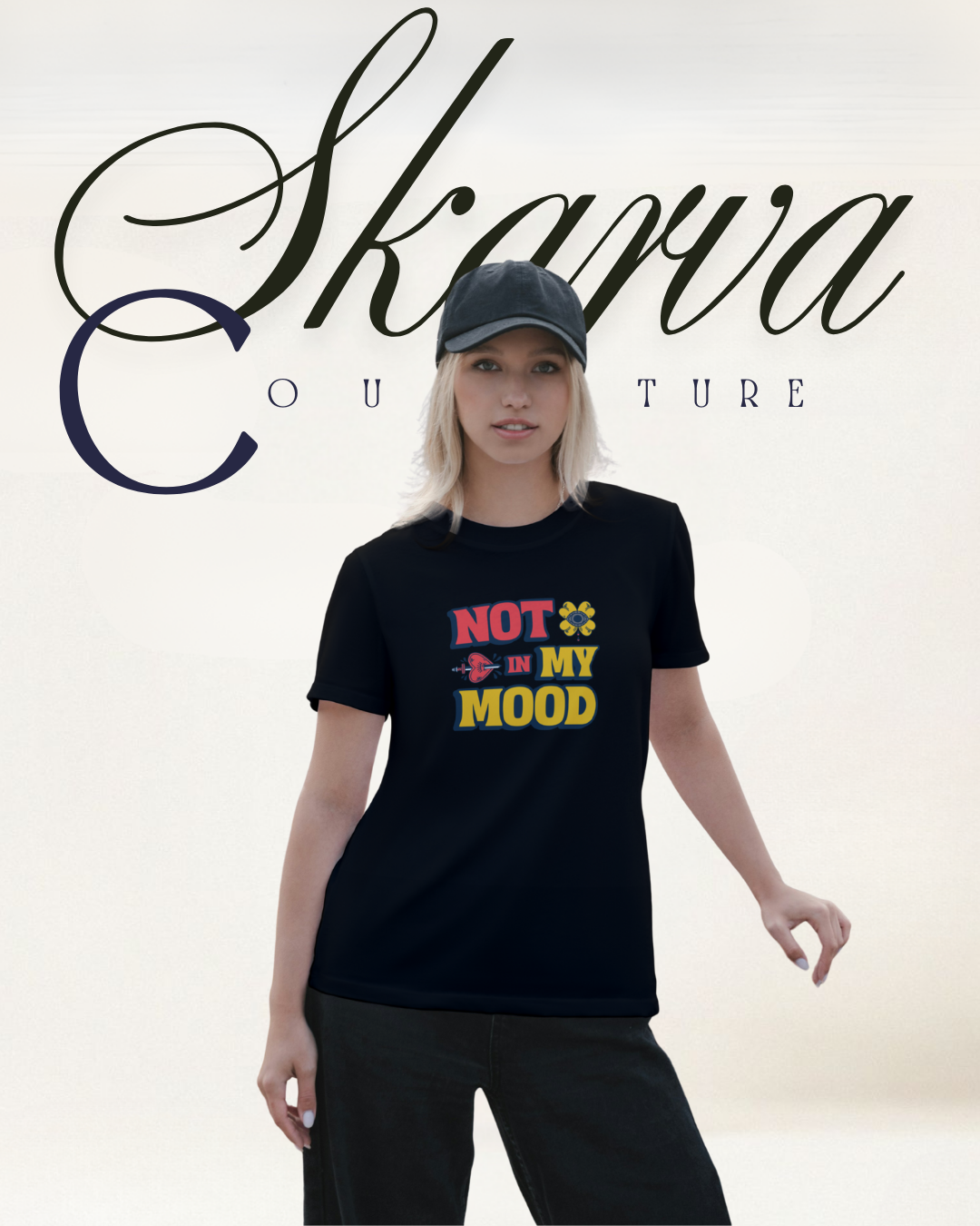 GIRL'S MOOD SWINGS (Half sleeve round neck t-shirt)