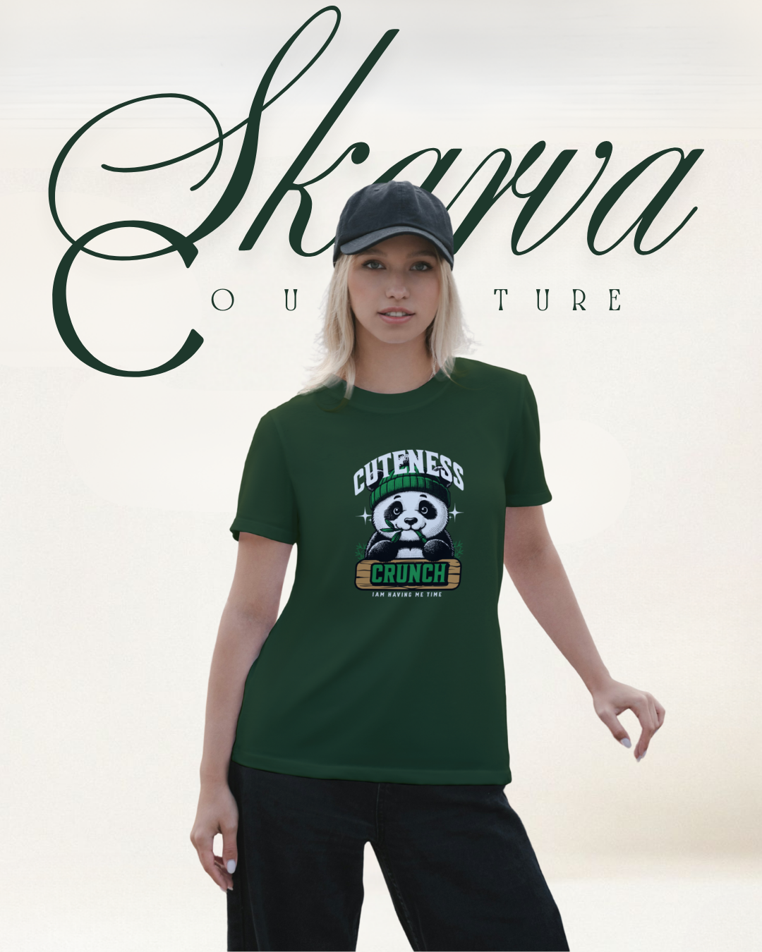 CUTENESS LOADED (Half sleeve round neck t-shirt)