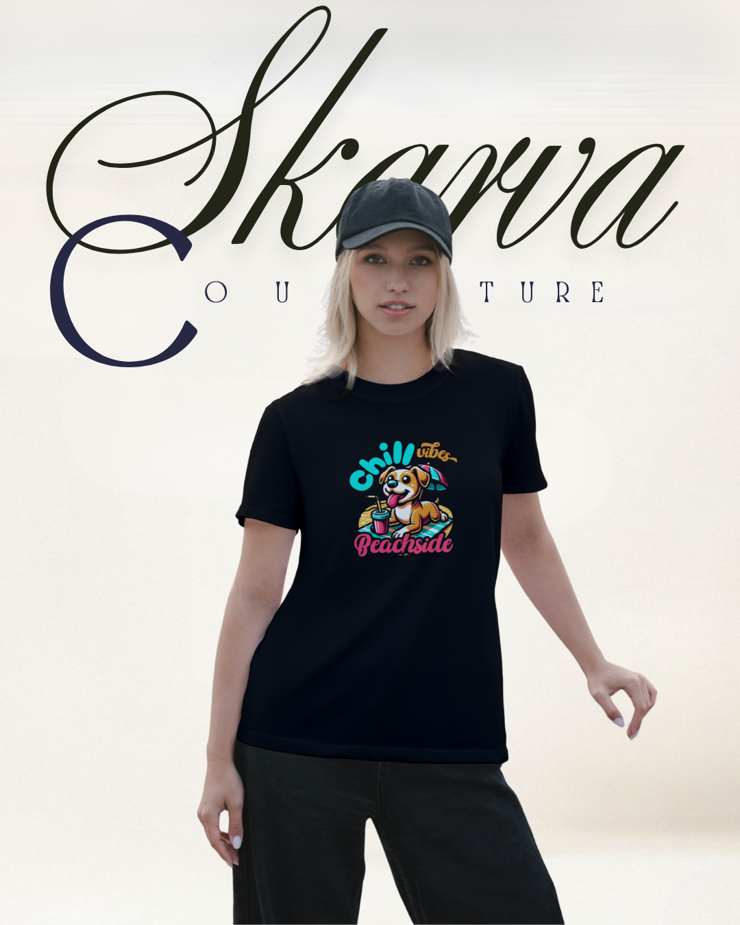 CHILL VIBES (Half sleeve round neck t-shirt)