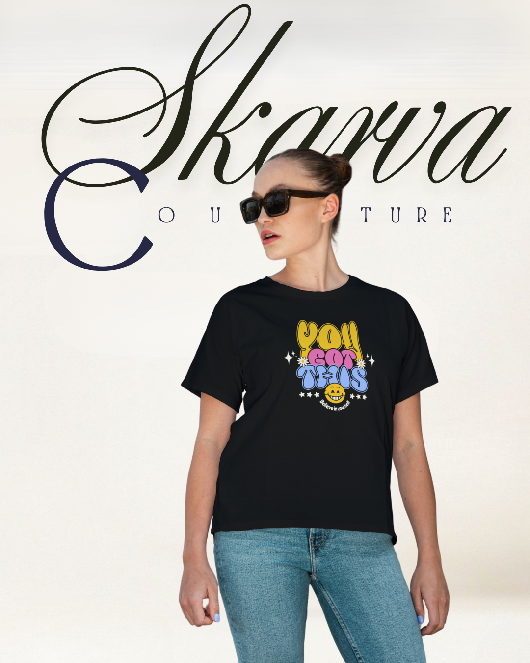 BELIEVE IN YOURSELF (Half sleeve round neck t-shirt)