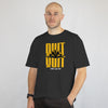 NEVER EVER GIVE UP (Men T-shirt) (F)
