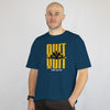 NEVER EVER GIVE UP (Men T-shirt) (F)
