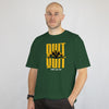 NEVER EVER GIVE UP (Men T-shirt) (F)